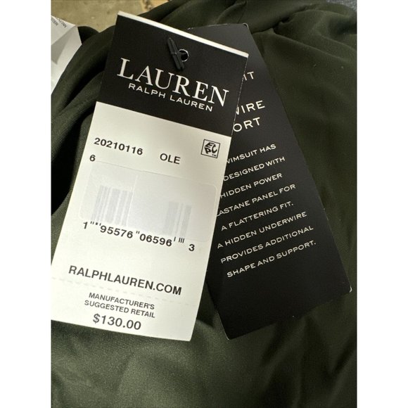 Brand New Lauren Ralph Lauren Beach Club Solid Belted Lingerie One Piece Size 6 - Picture 4 of 4